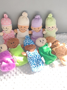 美单婴儿睡袋娃娃儿童过家家玩具grimms娃娃玩偶花生娃娃彩虹娃娃