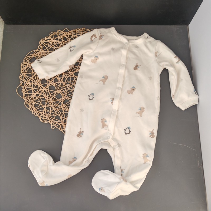 加拿大C&A婴儿衣服秋冬加绒保暖男女宝宝一体绒双面绒连体衣爬服