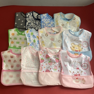 包邮西松屋EVA树脂免洗围兜乔治猴面超集合宝宝防水防吐奶小围嘴