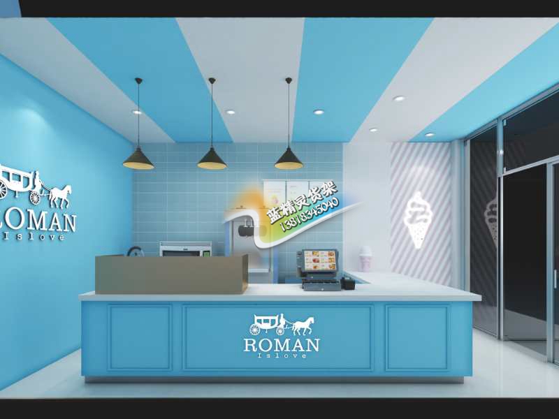定制烤漆奶茶店收银台鸡排店麦当劳店收款台发光字服务台水吧吧台