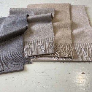 秋冬外单滞留款100山羊绒围巾男女同款加厚保暖围脖多色可选纯色