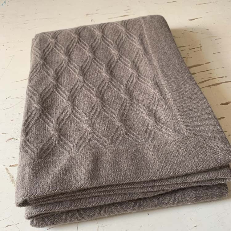 新品 出美国的重工绞花羊绒毯  秋冬 多用途