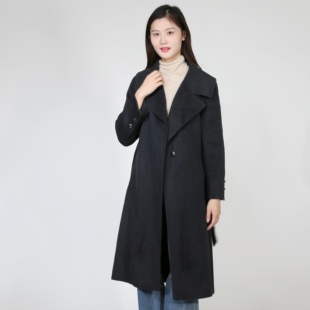 专柜同款 Sweet 女装 紫淑2025年冬新品 简约通勤外套毛呢大衣 Basil