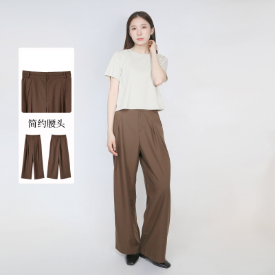 紫淑2025秋装新款简约女长裤