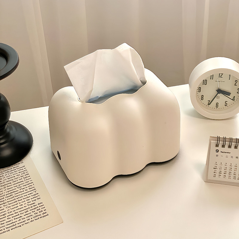 ins奶油风云朵纸巾盒卫生间客厅高档轻奢高级感桌面弹簧抽纸盒子,收纳整理,纸巾盒,淘宝优惠券,粉丝福利购,淘宝优惠卷