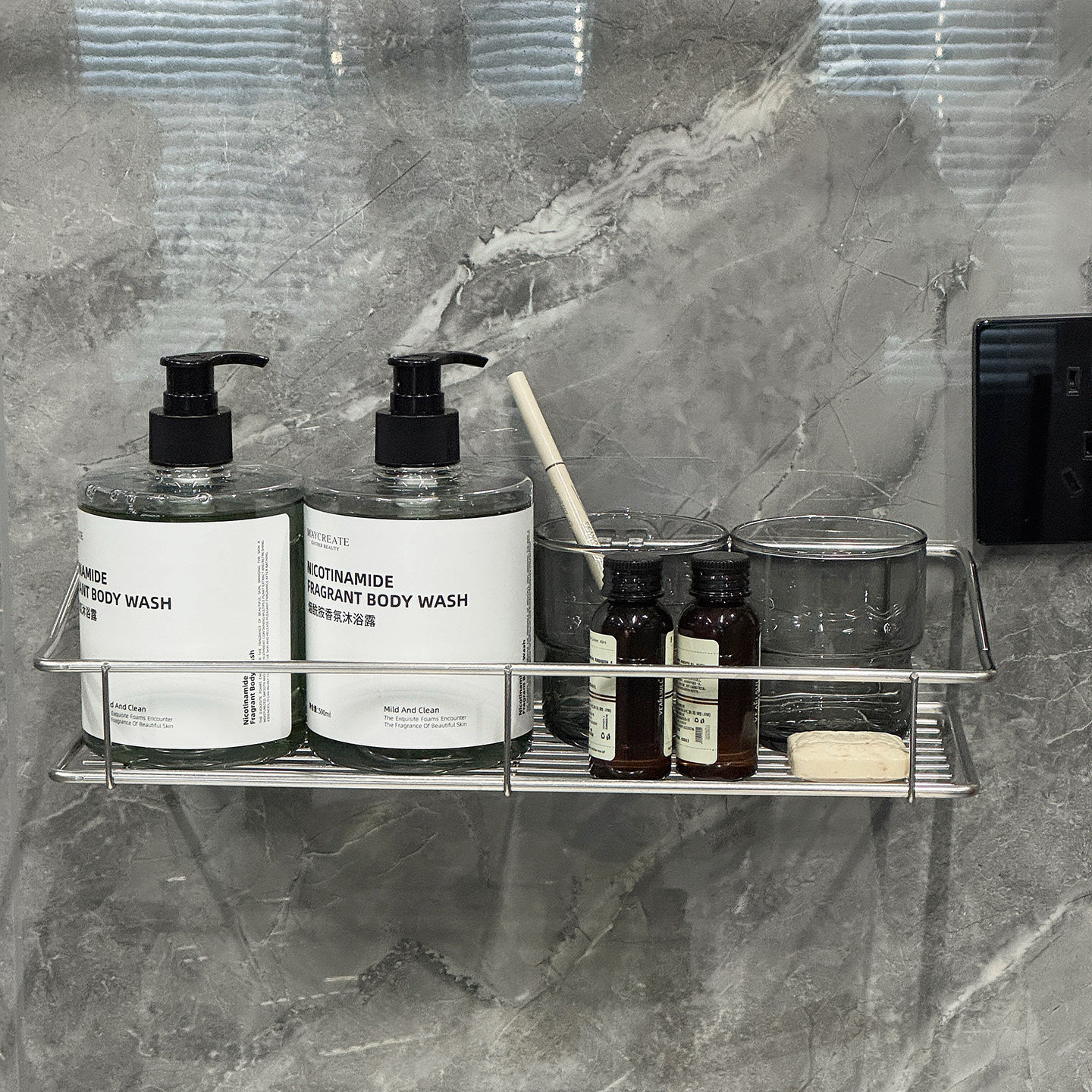 304不锈钢浴室置物架免打孔壁挂式沐浴露收纳架台面化妆品整理架,家庭/个人清洁工具,浴室角架/置物架,淘宝优惠券,粉丝福利购,淘宝优惠卷