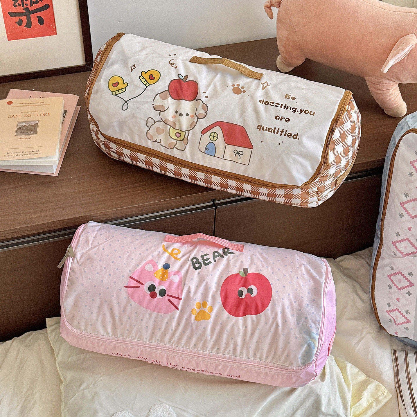 圆筒被子收纳袋衣柜衣物四件套棉被枕头夏凉被整理袋搬家打包袋子
