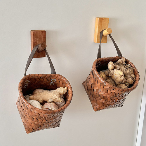 姜蒜收纳篮壁挂杂物篮墙上小挂篮