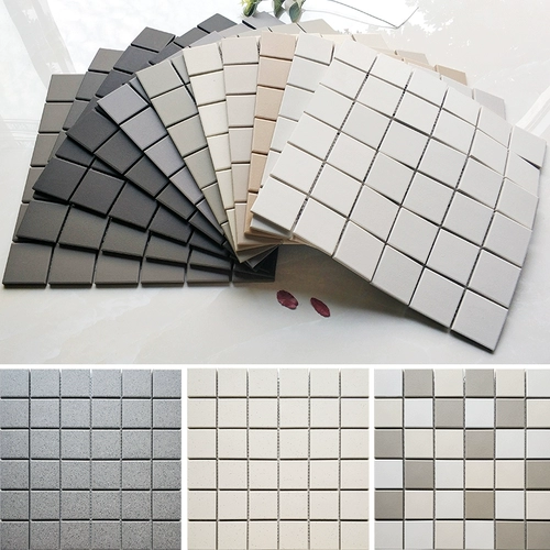 Моранди мягкий светлый цвет простой не -ленивый, не -скользящий, керамическая мозаичная плитка кухонная кухонная туалет балконная настенная плитка пола на пол