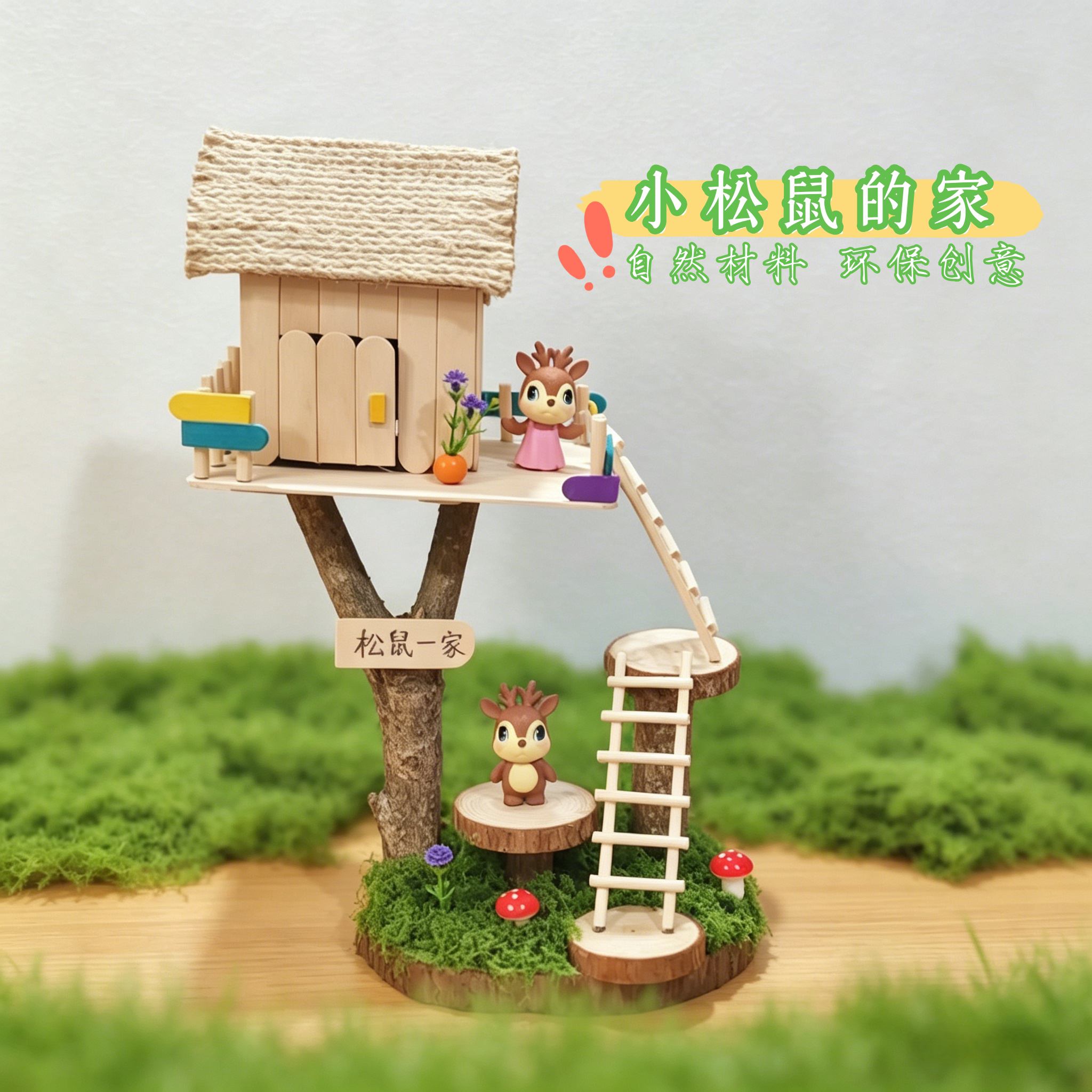 动物的家手工作品树屋diy材料包