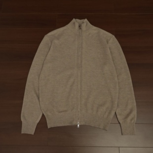 外套秋冬潮 商务休闲立领针织衫 老钱风桑蚕丝羊毛混纺开衫 毛衣男士