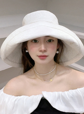 日本uv大檐渔夫帽女春夏出游