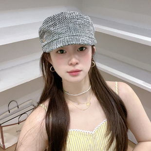 韩货复古老钱风马术帽女春秋时尚高级感鸭舌帽百搭显脸小骑士帽子