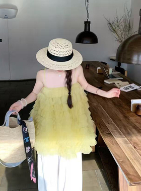 fever镂空草帽女春夏新款手工编织出游度假ins白色平顶礼帽草编帽