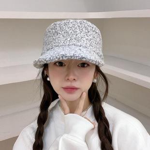 宅女同款 羊毛呢报童帽复古英伦风洋气百搭马术帽街头平顶鸭舌帽女