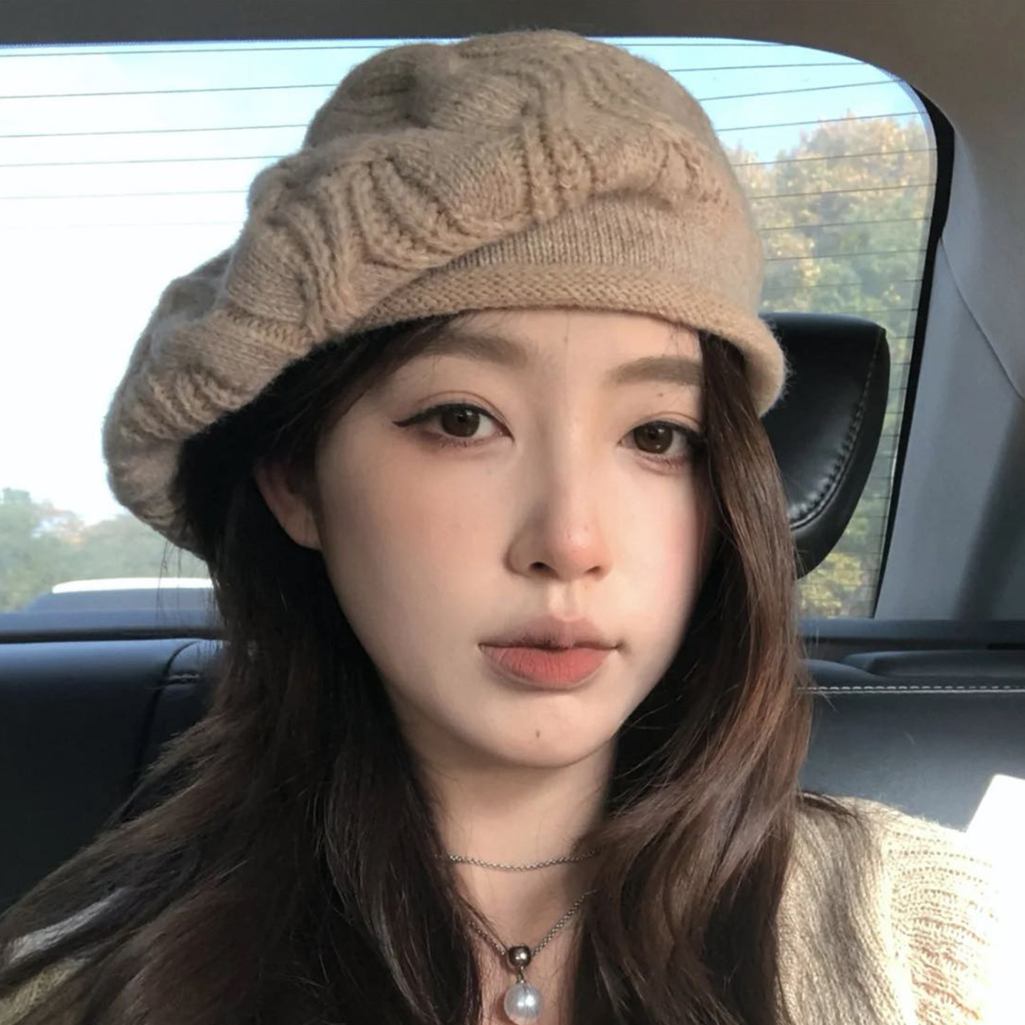 大脸方圆脸救星甜美麻花羊毛贝雷帽女秋冬百搭显脸小气质画家帽潮