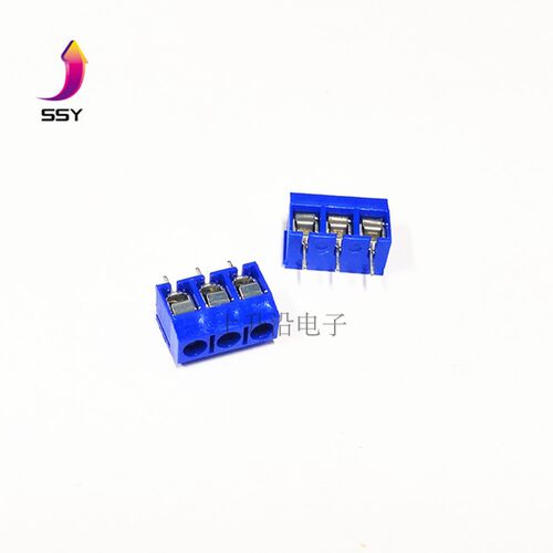 KF-301 十字 蓝色 KF301-2P 3P 5.0MM PCB接线端子12A 300V可拼接