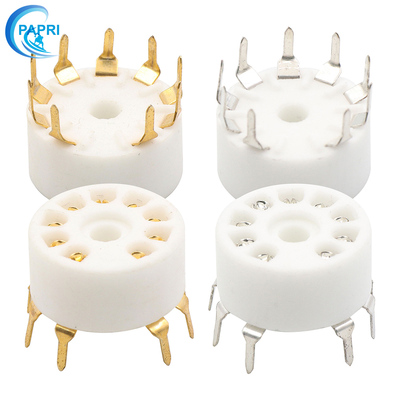 小9脚电子管座适用于12AT7 12AU7 ECC83/陶瓷镀金九脚胆座PCB插座