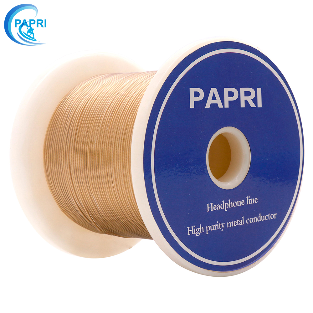 PAPRI GR04 7N单晶铜镀金(3Mil.)DIY发烧耳机升级线李兹结构AWG25