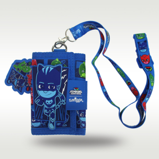 澳洲smiggle钱包儿童可爱卡通PJ可挂脖子三折大容量钱包男孩