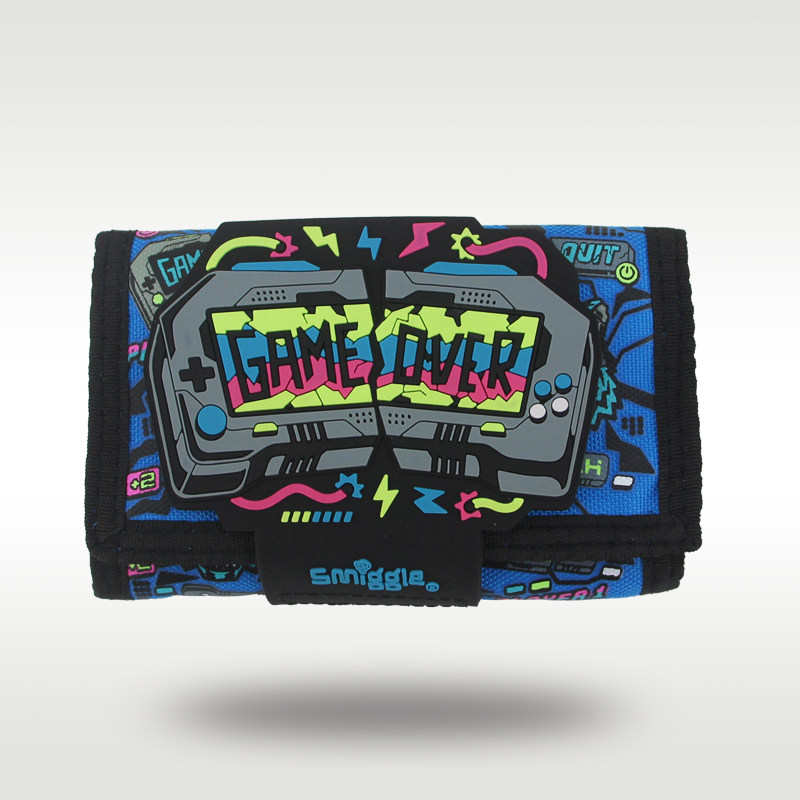 澳洲smiggle钱包儿童可爱卡通蓝色游戏老虎三折大容量钱包男孩,模玩/动漫/周边/娃圈三坑/桌游,动漫背包/钱包/箱包,淘宝优惠券,粉丝福利购,淘宝优惠卷