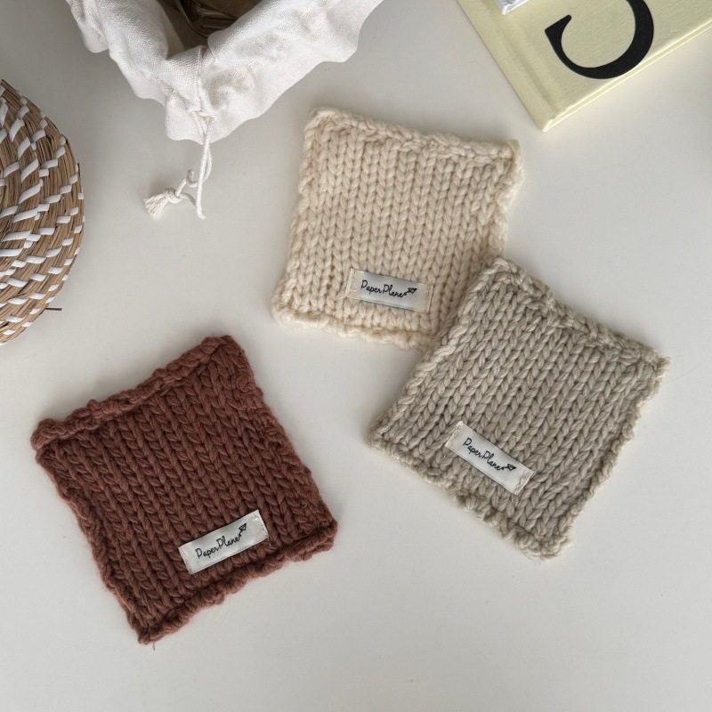 韩系简约ins风手工杯垫针织编织隔热垫装饰垫子摆拍摆设道具,餐饮具,餐垫,淘宝优惠券,粉丝福利购,淘宝优惠卷