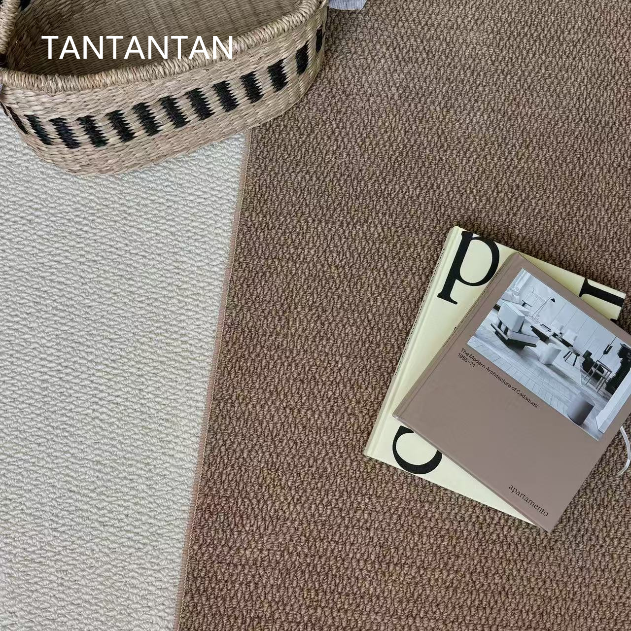 TAN! ins风地毯 仿羊毛仿黄麻床边毯 拍照背景装饰拍摄道具