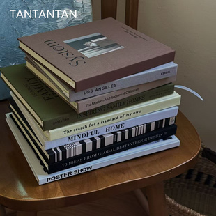 中古风摆件装 饰书杂志道具书英文书 饰拍照道具 大号ins风装 TAN