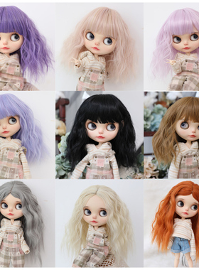 嘎子姐Blythe 小布娃娃 假发 泡面卷 只是假发没头壳高温丝头发