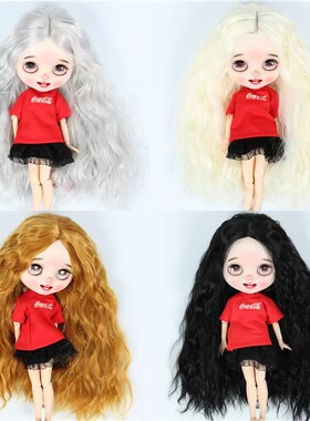 只卖假发 Blythe 小布娃娃 超软丝有刘海泡面卷长发合集 9-10inch