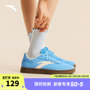 女2026春季 薄底低帮板鞋 新款 简约德训鞋 安踏活力 百搭运动鞋 经典