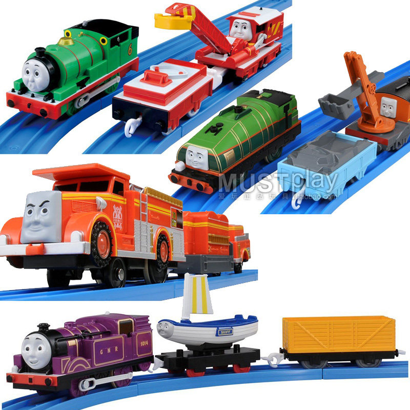 일본 정통 퍼시 크레인 장난감 라이언 항해 소방차 플린 전기 기차 선물