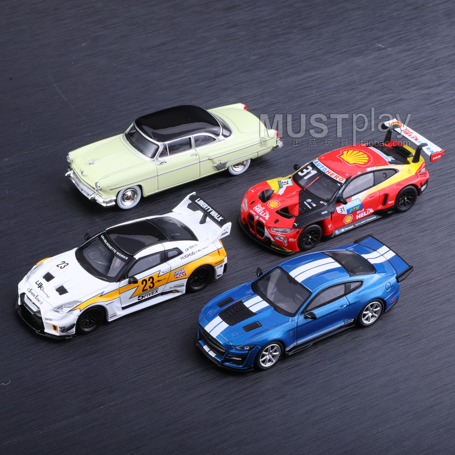 MINIGT 528尼桑GTR 553宝马M4 568野马谢尔比561林肯1/64合金车模