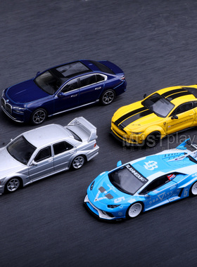 MINIGT 852奔驰1055兰博基尼1077福特野马1111宝马I7收藏合金车模