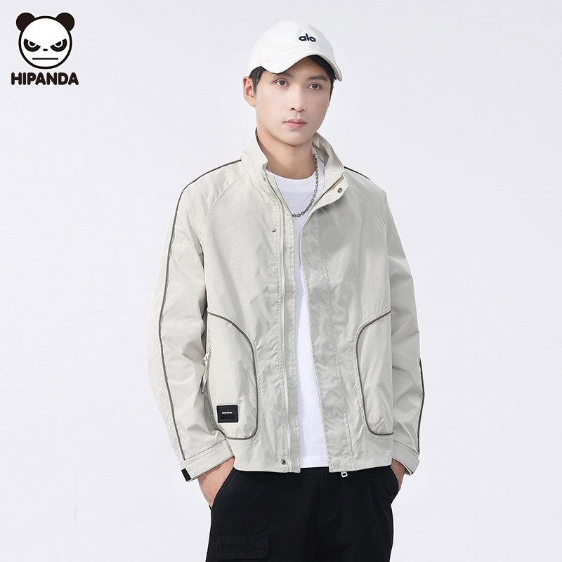 Hi Panda高级感立领夹克男士外套秋冬季新款休闲百搭男款潮流工装