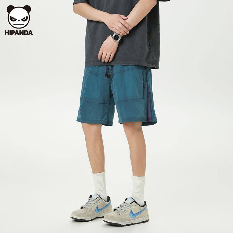 Hi Panda短裤夏季宽松直筒纯色简约ins百搭中裤薄款透气男士裤子,男装,短裤,淘宝优惠券,粉丝福利购,淘宝优惠卷