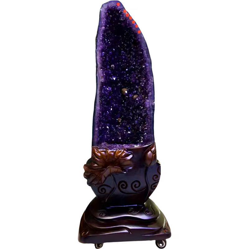 天然紫晶洞紫晶原石玛瑙聚宝盆紫晶块钱袋子紫水晶洞家居摆件