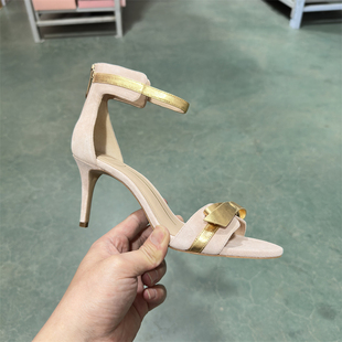 露趾一字扣带高跟凉鞋 小露娜S 蝴蝶结时尚 STELLA夏季 女SS17322
