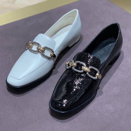 【赵露思同款】方头平跟乐福鞋