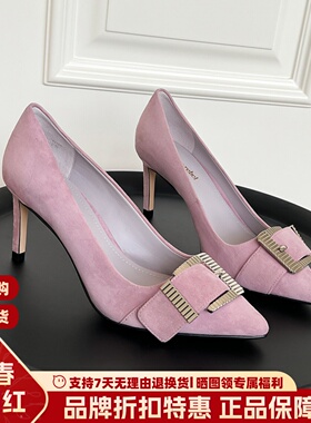 LuxuryRebel细跟饰扣优雅细高跟女鞋通勤办公室高跟鞋LJ133C01054