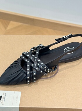 ASH女鞋春夏透气轻便尖头平跟单鞋一脚蹬休闲时装凉鞋AQ150K40008