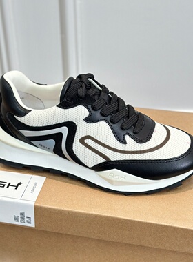 ASH女鞋低帮平底拼色休闲运动鞋轻便网孔透气跑步鞋女AP340L40065