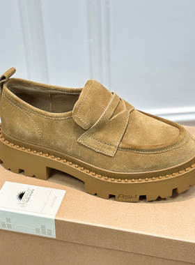 ASH女鞋英伦增高齿轮厚底复古单鞋一脚蹬百搭乐福鞋女AN334L40025