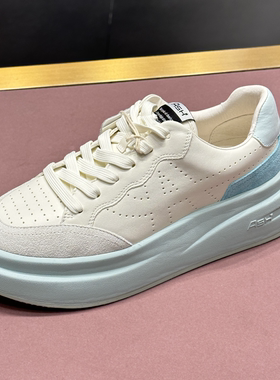 ASH女鞋圆头极简风小白鞋增高厚底面包鞋系带休闲板鞋AN140L40016