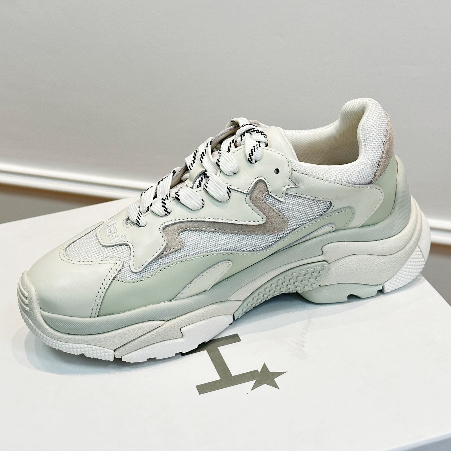 ASH男鞋轻便透气休闲运动鞋厚底增高老爹鞋百搭小白鞋AN140L40054,流行男鞋,老爹鞋,淘宝优惠券,粉丝福利购,淘宝优惠卷