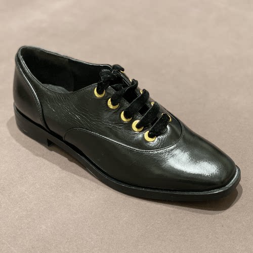 露娜英伦系带平跟小皮鞋女单鞋