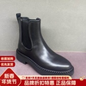 ASH女靴2024新款 铆钉真皮切尔西靴女粗跟高跟短靴潮靴AO320L12023