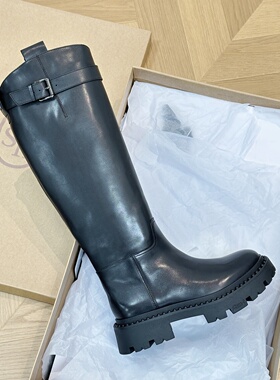 ASH女鞋秋冬圆头厚底皮带扣显瘦及膝长靴骑士靴AN303L40023/40076