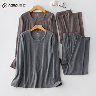 莹柔8929功夫棉保暖套装男双面磨毛加厚打底内衣纯棉薄绒秋衣秋裤