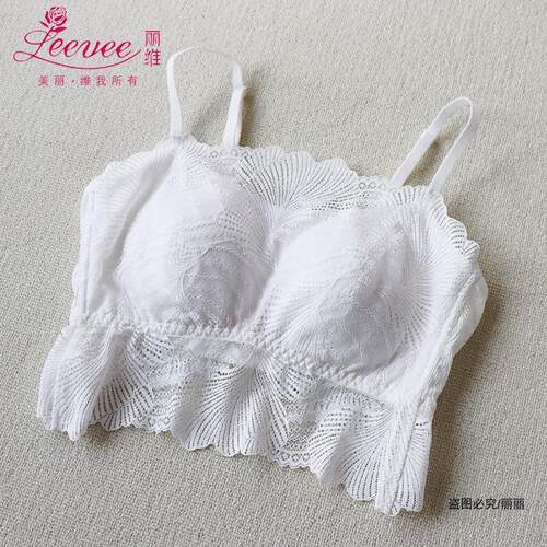 丽维一字领文胸性感蕾丝裹胸女